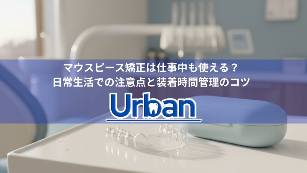 マウスピース矯正は仕事中も使える?日常生活での注意点と装着時間管理のコツ